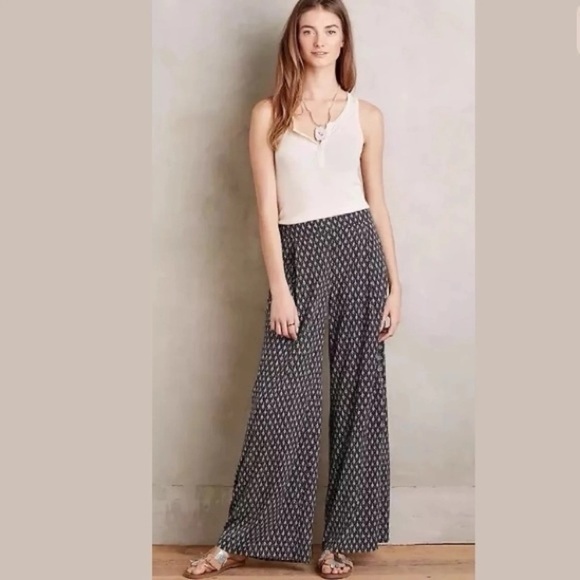 Anthropologie Elevenses Kaimana black and white Palazzo Pants, Small - Picture 1 of 11